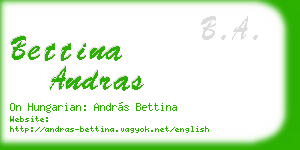 bettina andras business card