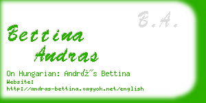 bettina andras business card